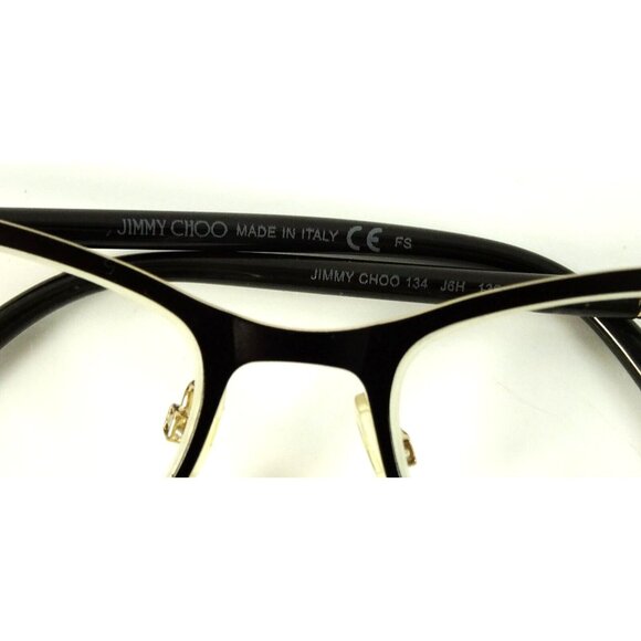 Jimmy Choo Eyeglasses FRAMES ONLY Black Wayfarer 53-17-134 - Picture 3 of 15